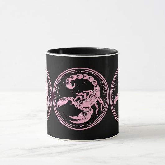 Rosa Skorpion Astrologie Zodiac Sign Skorpio Tasse (Zentrum)