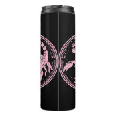 Rosa Skorpion Astrologie Zodiac Sign Skorpio Thermosbecher (Rückseite)