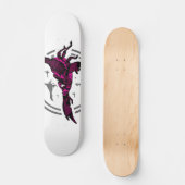 Rosa Skorpion Skateboard (Vorderseite)