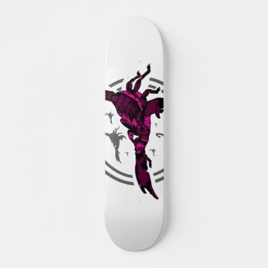 Rosa Skorpion Skateboard (Vorne)
