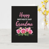 Rosa Skript Oma-Tag-Karte Karte (Gelbe Blume)