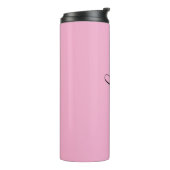 Rosa Skript Schrift Custom Name Thermobecher Thermosbecher (Nach links gedreht)