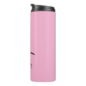 Rosa Skript Schrift Custom Name Thermobecher Thermosbecher (Nach rechts gedreht)