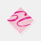 Rosa Skript Sechzig und Fantastisch 60. Geburtstag Serviette (Ecke)