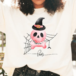 Rosa-Skull Halloween T-Shirt
