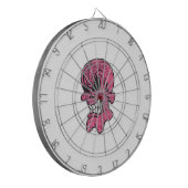 Rosa Skull Metal Cage Dartboard Dartscheibe (Vorderseite Links)