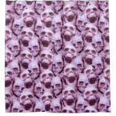 Rosa Skulls Duschvorhang (Vorderseite)