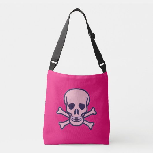 Rosa Skulptur Fuchsia Kreuzsack Tragetaschen Mit Langen Trägern (Vorderseite)