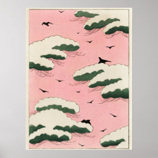 Rosa Sky Illustration von Bijutsu Sekai Poster
