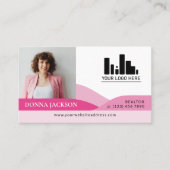 Rosa Slopes Realtor Foto & Logo Visitenkarte (Vorderseite)