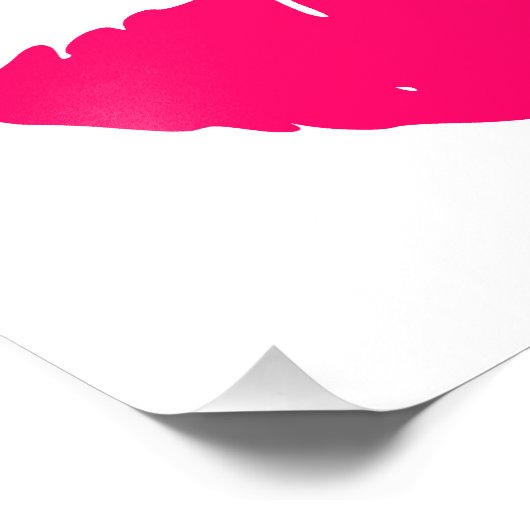 Rosa Smooch Fotodruck (Ecke)