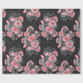 Rosa Snakes und Peach Geschenkpapier (Flach)