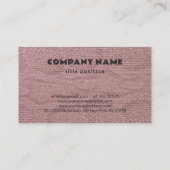 Rosa Snakeskin Visitenkarte (Rückseite)