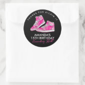 Rosa Sneaker Ball Sticker (Tasche)