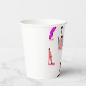 Rosa Snowboard Snowboarden Pappbecher (Rechts)