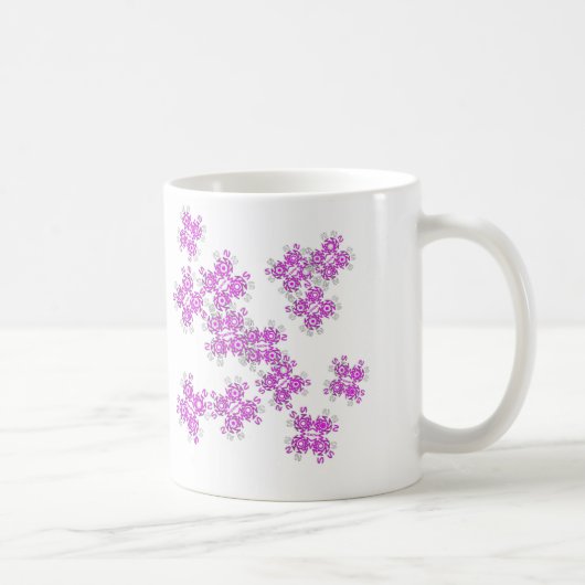 Rosa snowflakes1 kaffeetasse (Rechts)