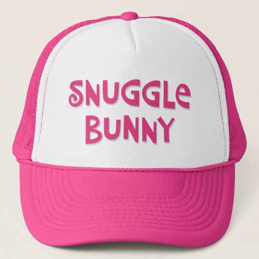Rosa "Snuggle Bunny" Truckerkappe (Vorderseite)