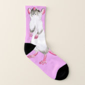Rosa Socken aus dem Himalaya (Links - Innen)