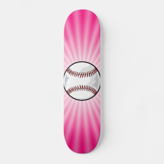 Rosa Softball Skateboard (Vorderseite)