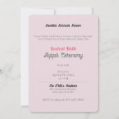 Rosa Solid Color, Baby Girl Aqiqah Babydusche Einladung (Vorderseite)