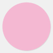 Rosa, solide Farbe Runder Aufkleber (Vorderseite)
