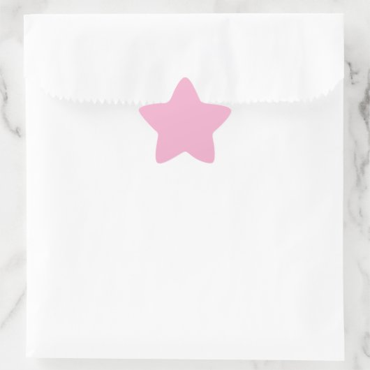 Rosa, solide Farbe Stern-Aufkleber (Tasche)