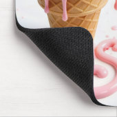 Rosa Sommer-Eiscreme-Tüte Mousepad (Ecke)