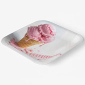 Rosa Sommer-Eiscreme-Tüte Pappteller (Gewinkelt)