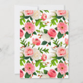 Rosa Sommer Floral Hübsch 30. Geburtstag Einladung (Rückseite)