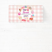 Rosa Sommer niedliche Kinder Mädchen zwei süße 2. Banner (InSitu)