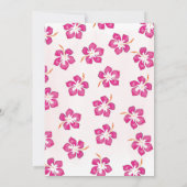 Rosa Sommer Party Blumenmuster Einladung (Rückseite)