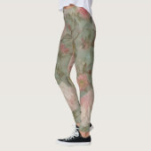 Rosa Sommer-Rose Blüten Wasserfarben-Blume Collage Leggings (Links)