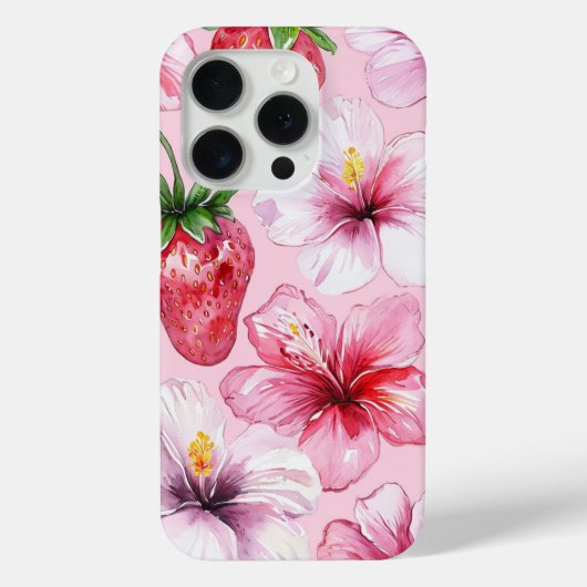 Rosa Sommer-Vibes Case-Mate iPhone Hülle (Rückseite)