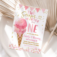 Rosa Sommer Zwei Schotten Eiscreme 2. Geburtstag