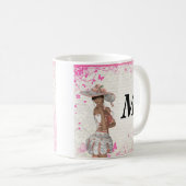 Rosa Sommermädchen Kaffeetasse (VorderseiteRechts)