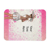 Rosa Sommermädchen Magnet (Horizontal)