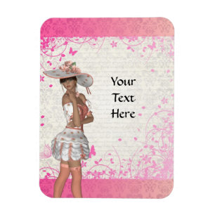 Rosa Sommermädchen Magnet