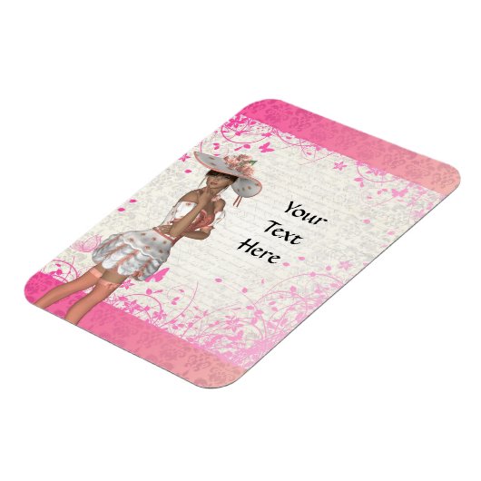 Rosa Sommermädchen Magnet (Linke Seite)