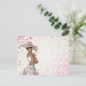 Rosa Sommermädchen Postkarte (Stehend Vorderseite)