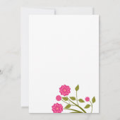 Rosa Songbird Bridal Dusche Einladung (Rückseite)