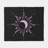 Rosa Sonne Fleecedecke (Vorderseite (Horizontal))