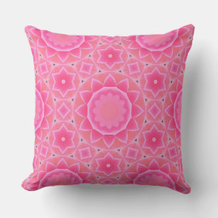 Rosa Sonne und Sterne Baby-Mädchen-Mosaikmuster Kissen