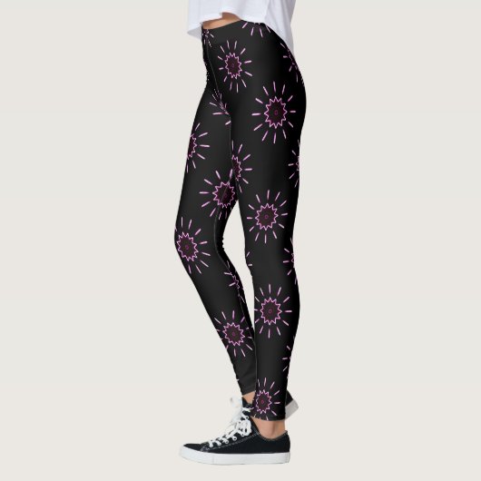 Rosa Sonnen schwarz Leggings (Links)