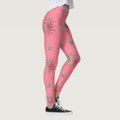 Rosa Sonnen und Sternenmuster Leggings (Rechts)