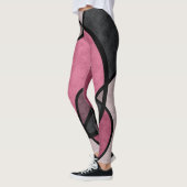 Rosa Sonnenaufgang, abstrakt Leggings (Links)