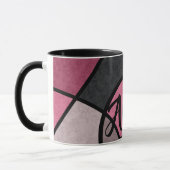 Rosa Sonnenaufgang, abstrakt Tasse (Links)