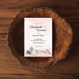 Rosa Sonnenaufgang Bachelorette Wochenende Einladung