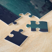 Rosa Sonnenaufgang Borneo Jungle River Boat Foto Puzzle (Seite)