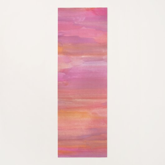 Rosa Sonnenaufgang Farben Yogamatte (Rückseite)