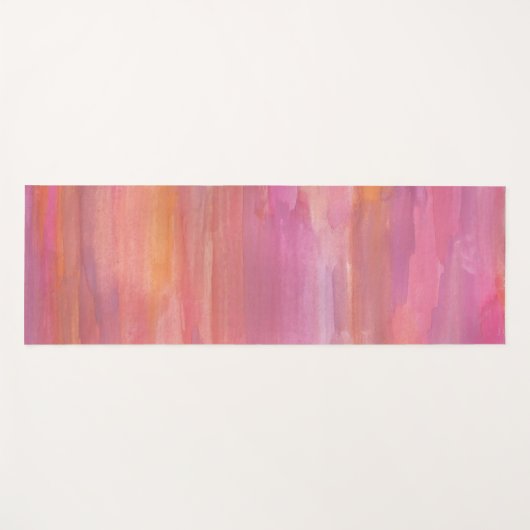 Rosa Sonnenaufgang Farben Yogamatte (Vorderseite (Horizontal))